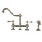 Whitehaus Bridge Faucet W/ Long Traditional Swivel Spout, Lvr Handles And Brass S WHKBTLV3-9201-NT-BN - alternate 1
